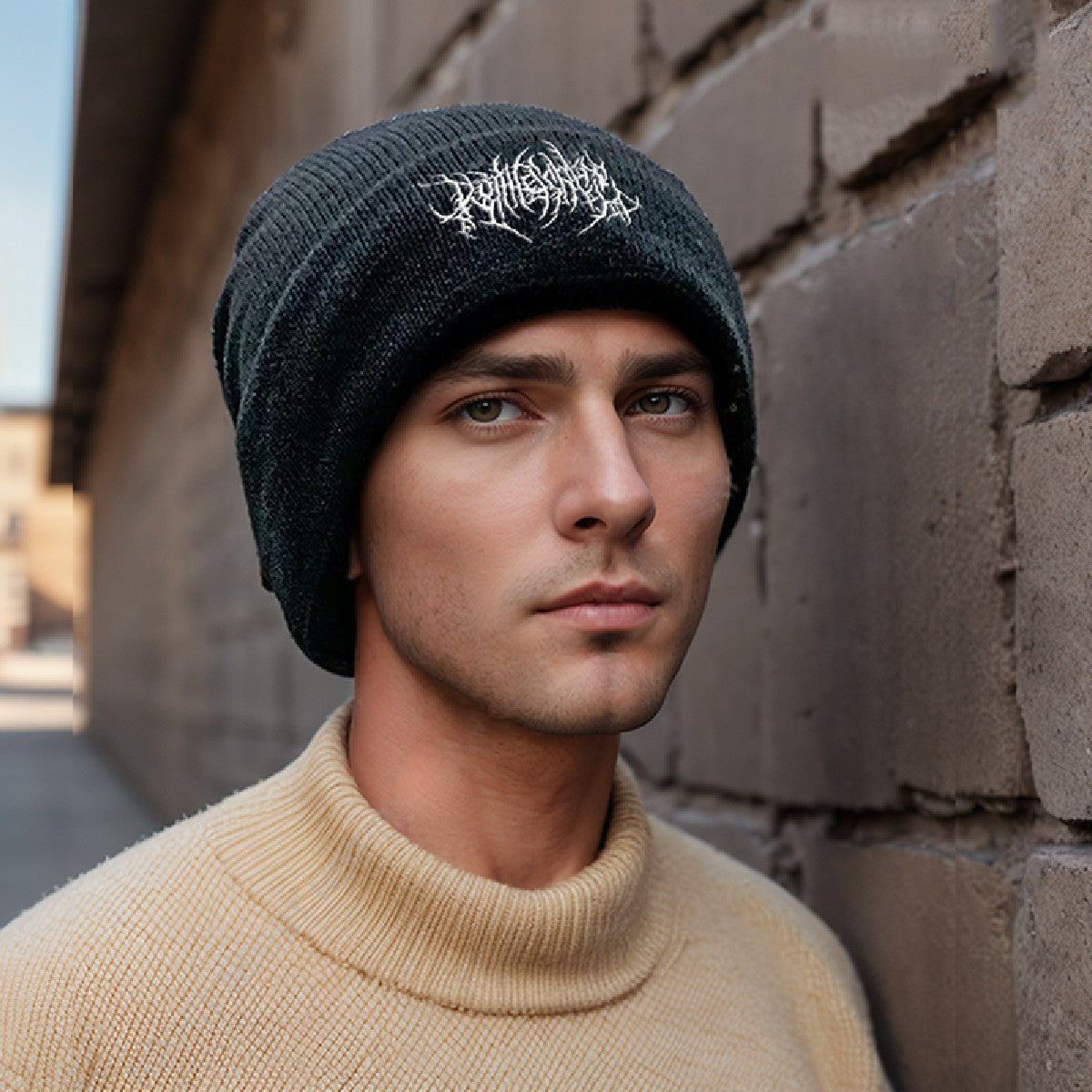 Warm Women Men Winter Beanies Hats Gothic Street Punk Knitted Bonnet Caps 100% Cotton Fashion Keep Warm Skullies Beanies Hats