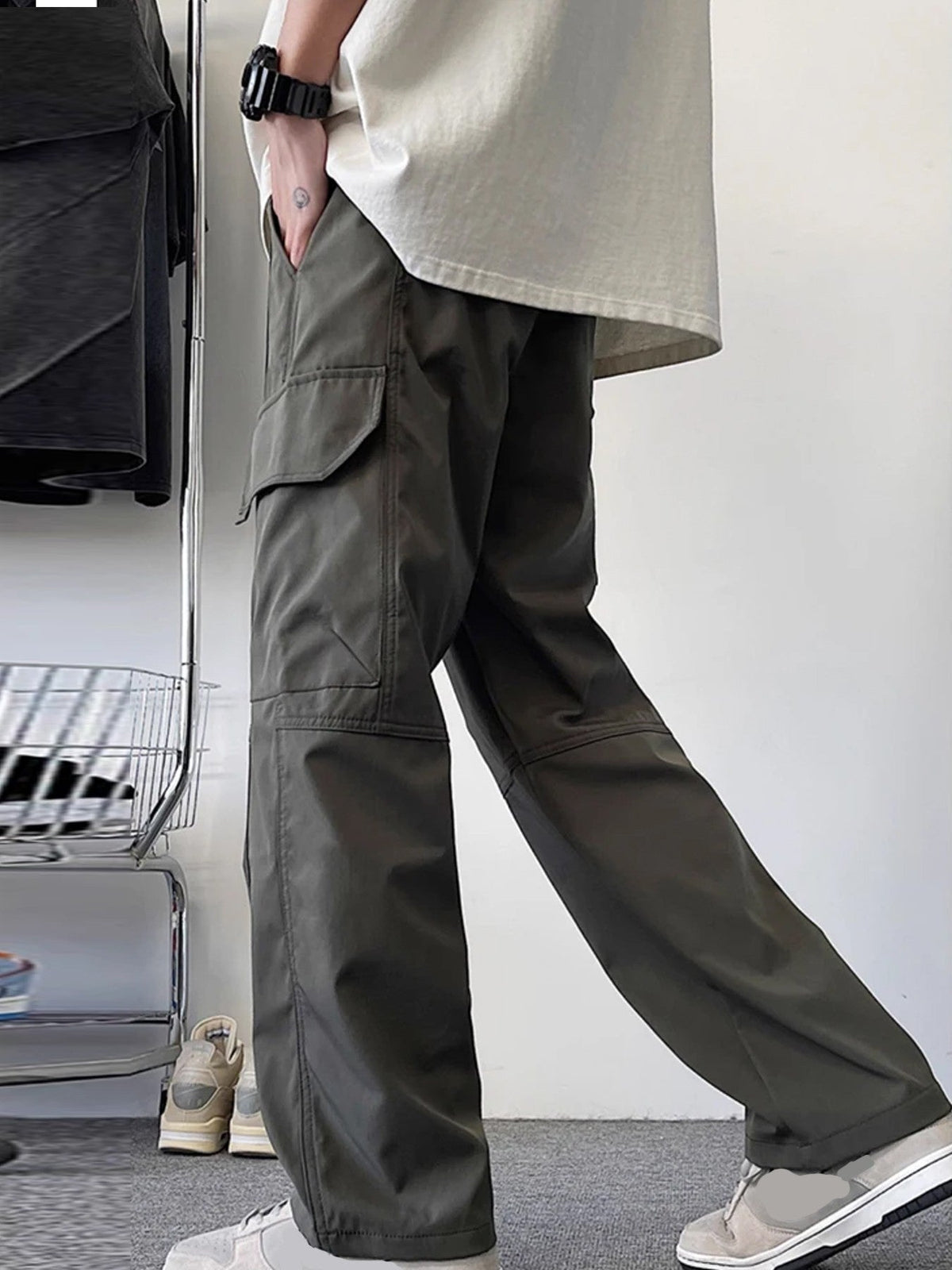 Casual Cargo Pants For Men Plus Size Quick Drying Sports Outdoor Waterproof Men's Work Pants Streetwear Male Sports Sweatpants