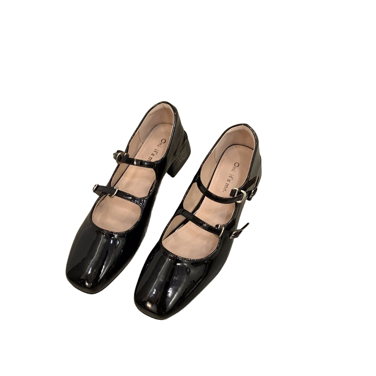 Mary Jane Shoes for Women Retro Medium Heel Women's Single Shoes Fashion Gloss Soft Comfort Ballet Shoes Zapatos De Mujer