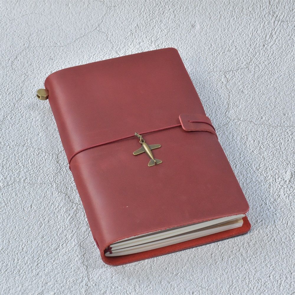 100% Genuine Leather Journal Refillable Travel Notebook Retro DIY Handmade Diary Sketchbook School Office Gift Customized