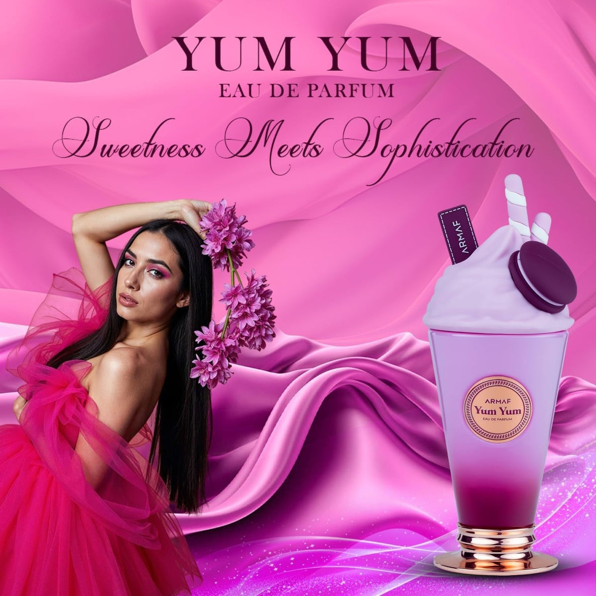 Armaf Delights Yum Yum EDP for Women 3.4oz / 100ml – Sweet Fruity Floral Long Lasting Perfume, Playful Feminine Fragrance Gift