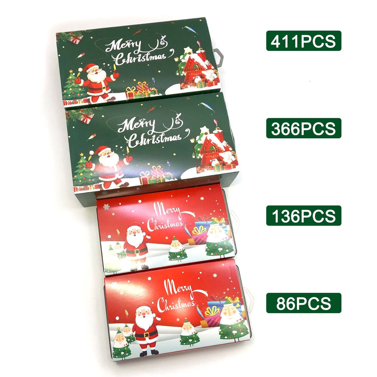 411/366/136/86Pcs of Christmas fishing lure set with storage box, which is common in salt water and fresh water