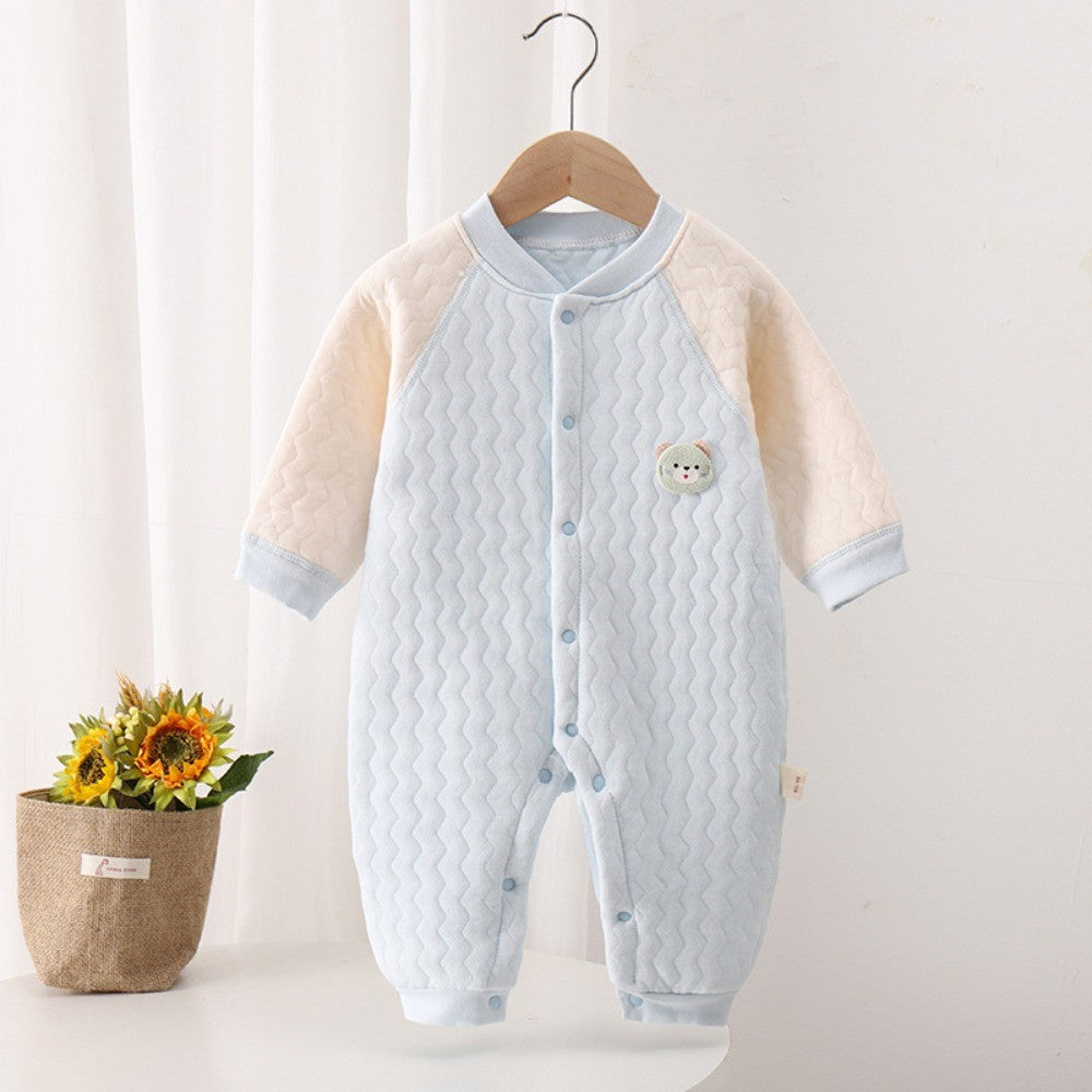 Autumn and Winter 0-18Months Baby Rompers Winter Newborn Girls Boys 100%Cotton Clothes of Long Seeve Infant Clothing Pajamas
