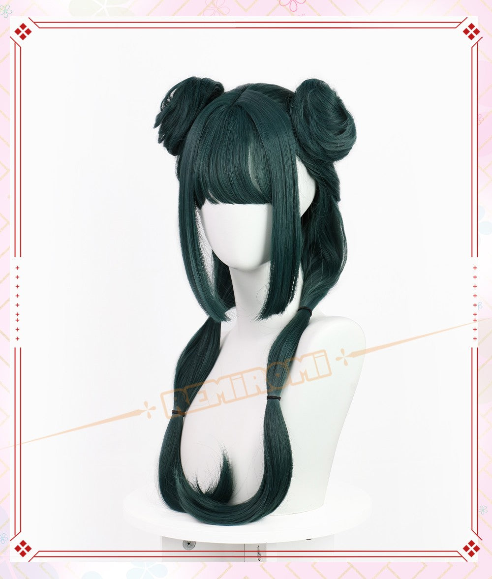 Maomao Cosplay Wig Synthetic Anime The Apothecary Diaries Green Hair 2 Styles Kusuriya no Hitorigoto Hairpin Headress +Wig Cap