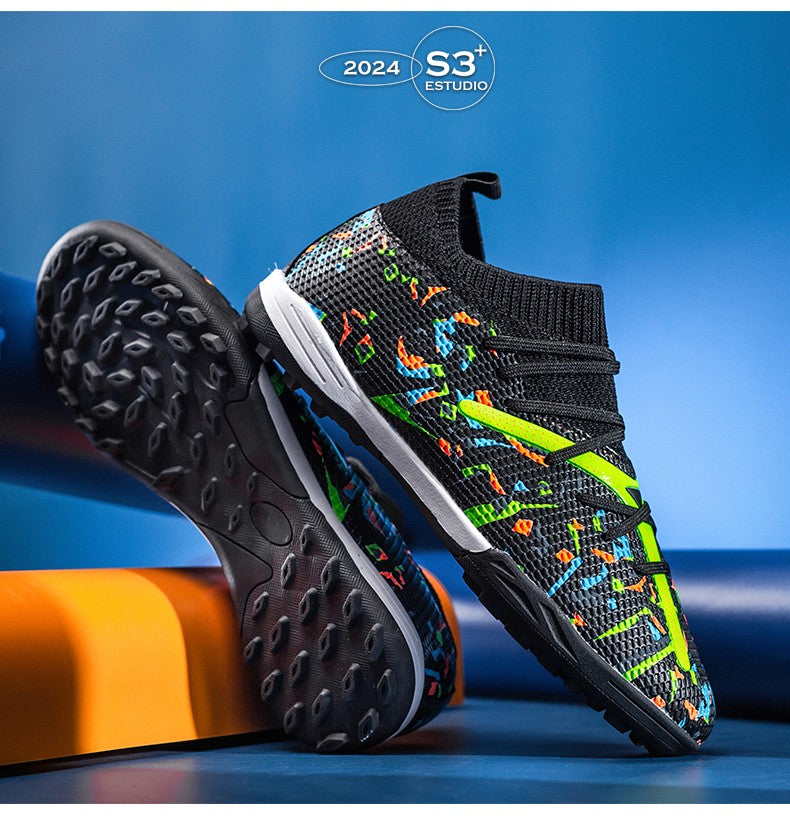 Mens Football Field Boots Ultralight Turf Indoor Society Training Soccer Shoes Cleats for Kids Sneakers TF/FG Football Shoes