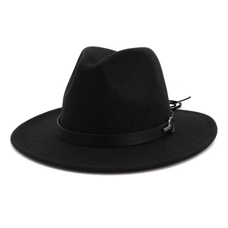 QBHAT Women Men Wide Brim Wool Felt Jazz Fedora Hats Panama Style Cowboy Trilby Party formal Dress Hat Large Size Yellow white