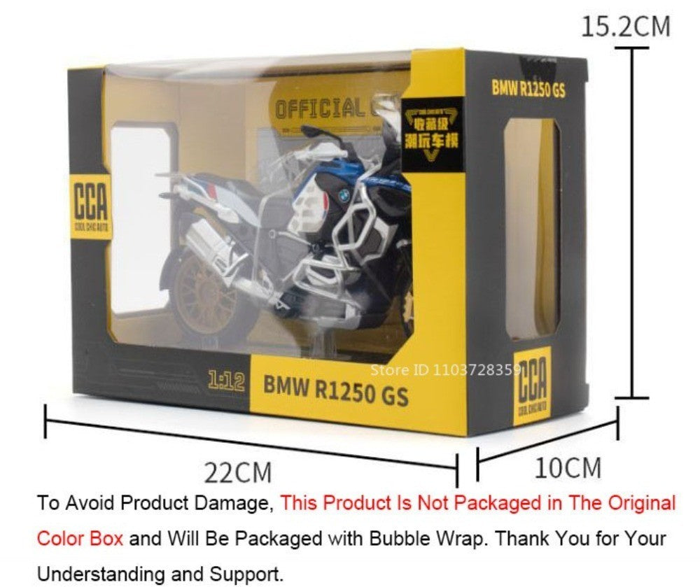 1:12 Suzuki GSX1000R R1250GS Alloy Diecast Toys Motorcycle Models Car with Light Shock Absorption Miniature Motorbike Boys Gifts