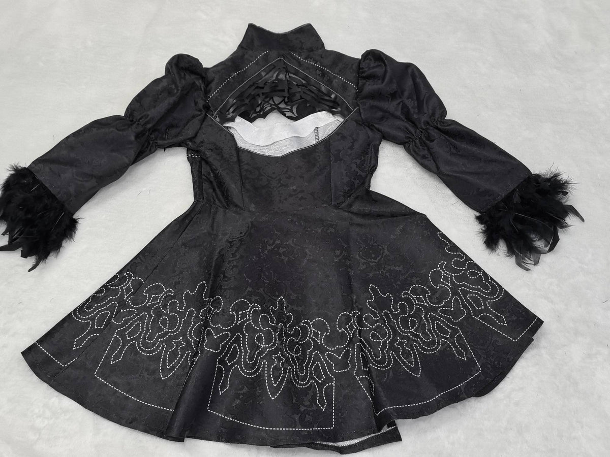 Anime Nier Automata Cosplay 9S Yorha 2B Cosplay Suit Male Women Outfit Wig Disguise Costume Plus Size Fancy Party Black Dress