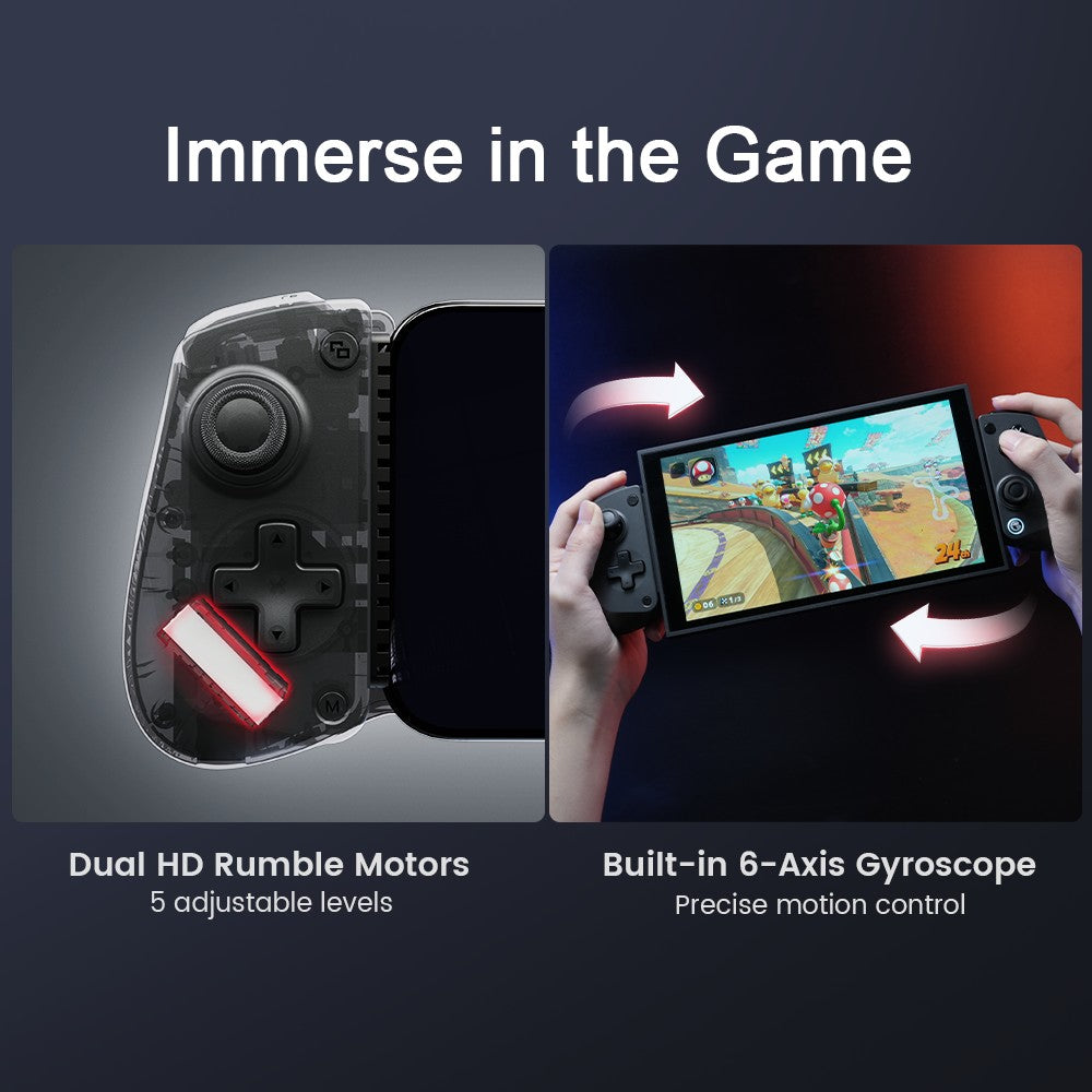 GameSir X5s Wireless Mobile Gaming Controller for Android iOS PC Gamepads Nintendo Switch 2/1 Controle 6-Axis Gyro HD Rumble