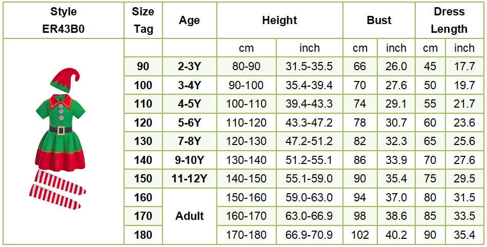 Kids Adult Christmas Clothing Set Kids Tops Pants Hat Belt Children Xmas Clothes Baby Boy Girl Birthday Outfit Elves Costume
