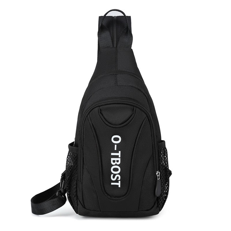 New outdoor leisure multifunctional single shoulder crossbody bag with large capacity Oxford cloth men's chest bag