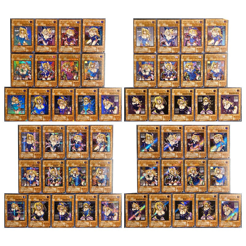 Anime Yu-Gi-Oh DIY ACG Battle Game Refraction Collectible Cards Black Magician Girl Yugi Muto Toys for boys Birthday Present