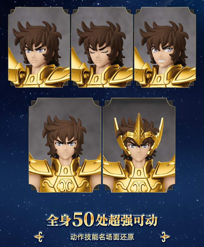 Blokees Saint Seiya Cygnus Hyoga Pegasus Seiya Knights of Zodiac Aquarius Camus Aries Mu Action Figures Anime Model Statue Toys