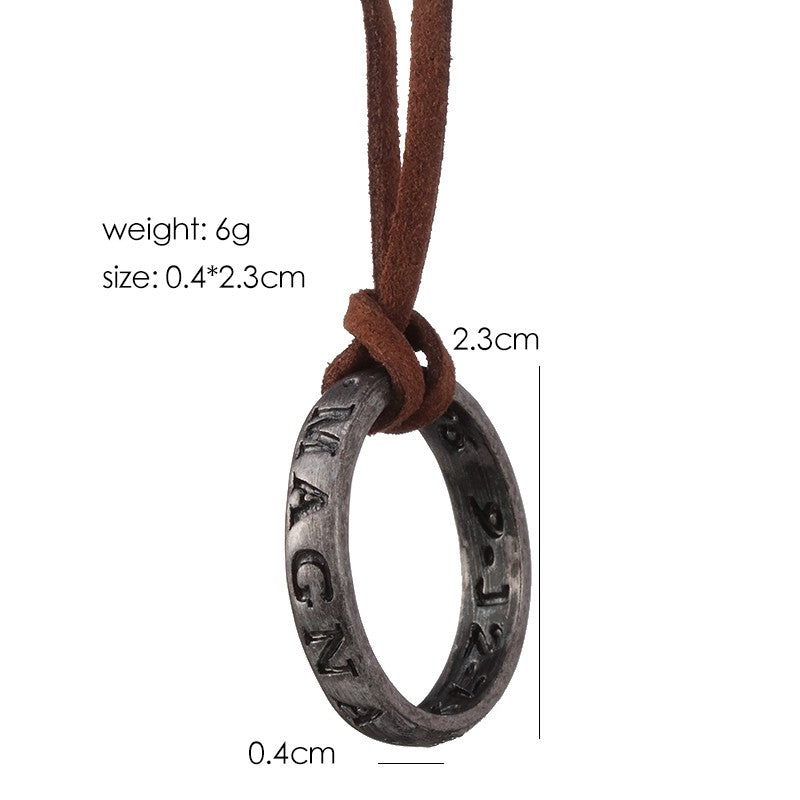 ZRM Jewelry Necklace Game Uncharted 4 A Thief's End Nathan Drake Necklaces Cord Chain Long Necklace jewelry Men Accessories