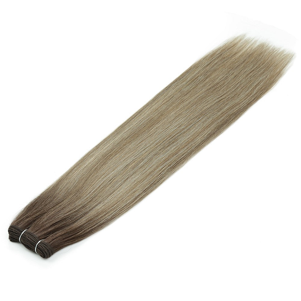 Alibaby Straight Hair Bundles Extensions Smooth Ombre Hair Weaving 26Inch Long Synthetic Straight Hair Bundles Full to End 150g