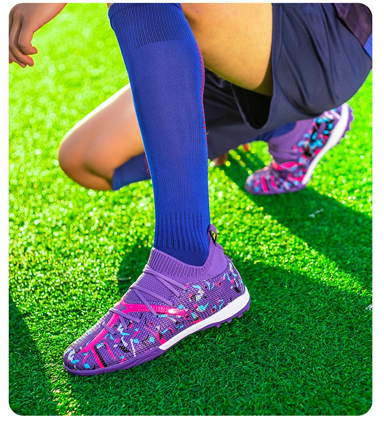 Mens Football Field Boots Ultralight Turf Indoor Society Training Soccer Shoes Cleats for Kids Sneakers TF/FG Football Shoes
