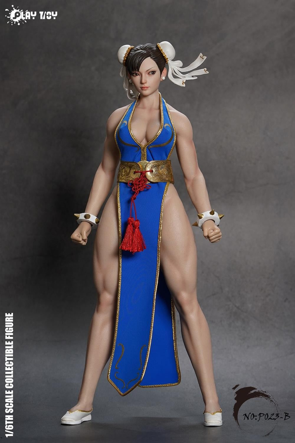 1/6 Scale Chun Li Action Figure P023 - Fighting Goddess with Movable Eyes 12'' Female Soldier Body Model Toy in Stock