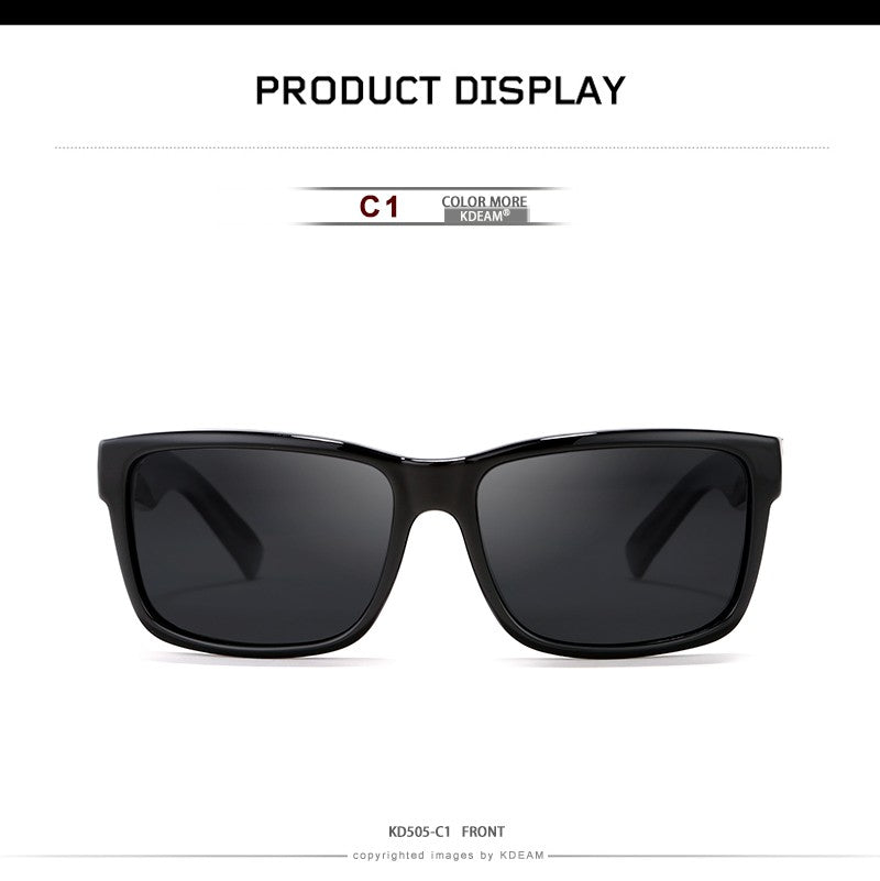 KDEAM Revamp Of Sport Men Sunglasses Polarized Shockingly Colors Sun Glasses Outdoor Driving Photochromic Sunglass With Box