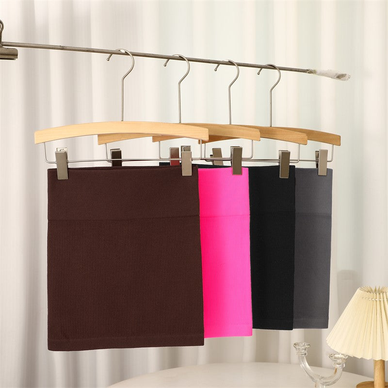 Women's High Waist Ribbed Striped Mini Skirt Tight Night Club Party Pencil Skirt Casual Short Skirt Sexy Solid Color Bodycon New