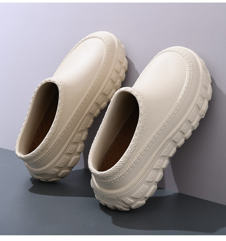 2025 New Men's Waterproof Non-slip Chef Shoes Lightweight Non-slip Wear-resistant Braid Toe Sandals Nurse Shoes