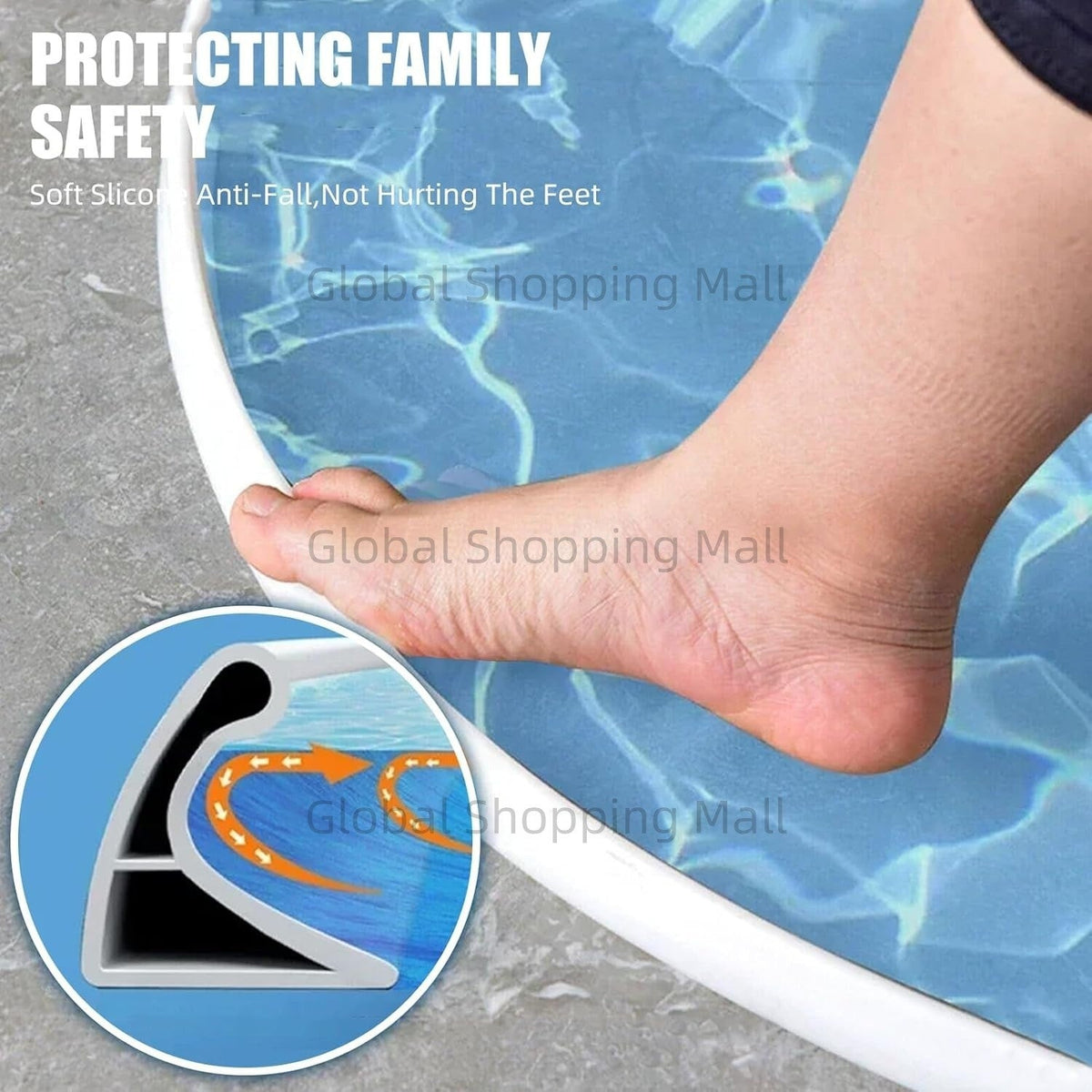 Collapsible Shower Water Dam Threshold Water Block Waterproof Barrier for Bathroom Kitchen Keep Water Inside Dry Wet Separation
