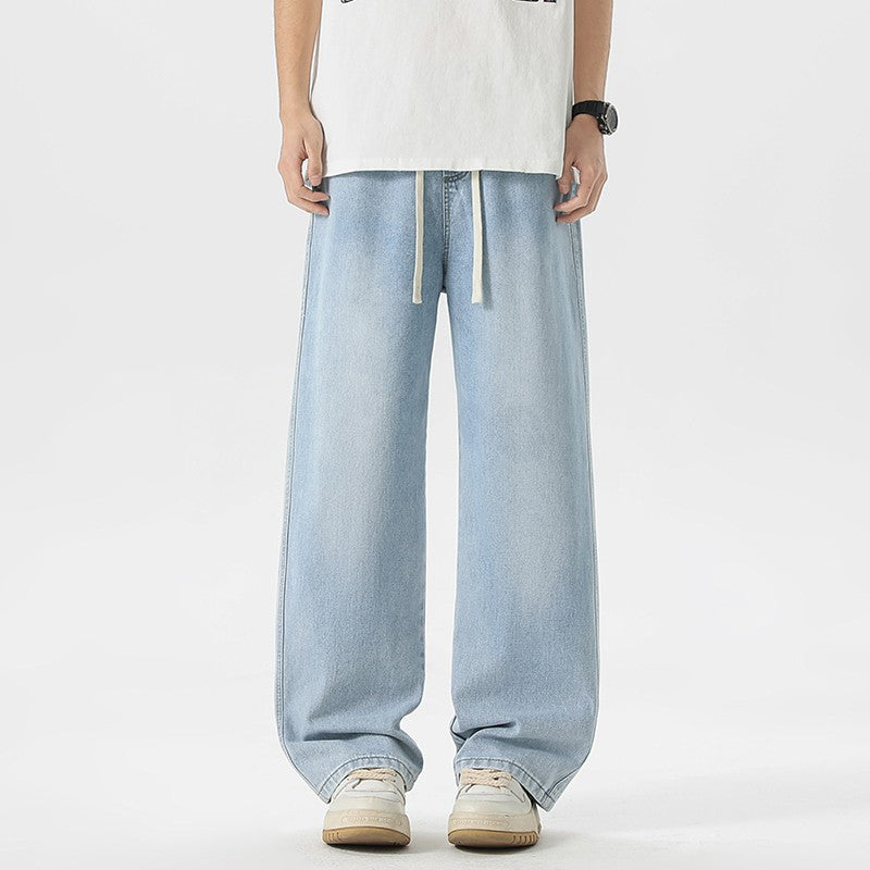 Men's Jeans American Loose Wide-leg Loose Straight Casual Trousers Street Hip-hop Baggy Jeans Black Grey Blue Streetwear Men