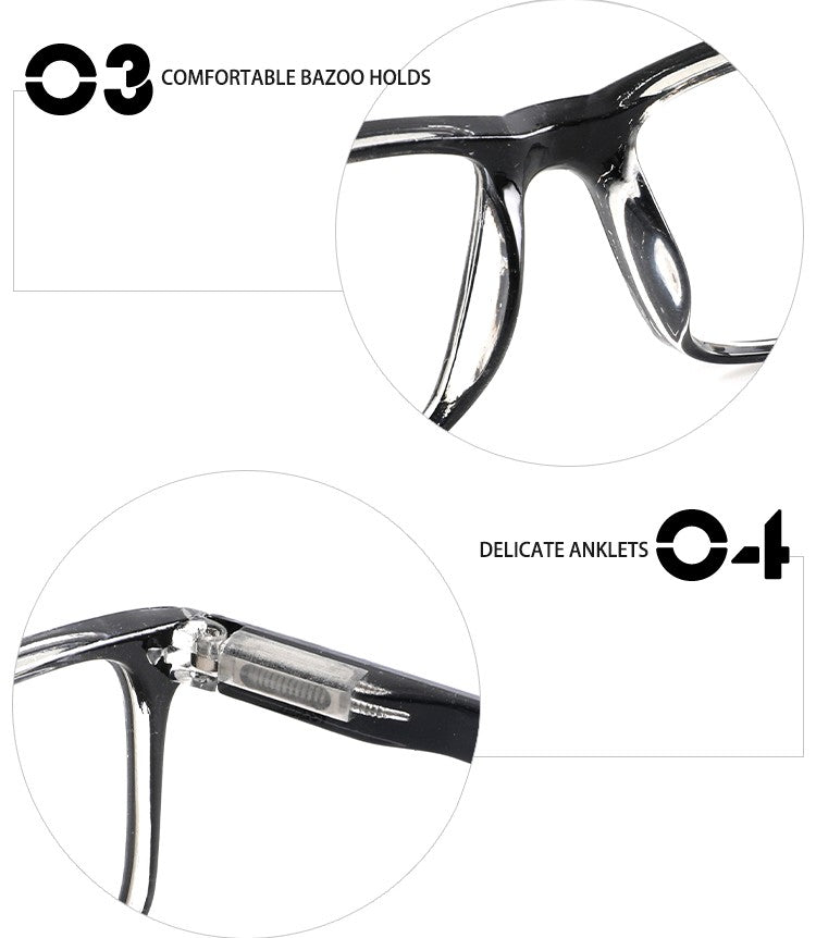Reading Glasses for Men Women Sports Anti-blue Light Reading Eyewear Black Red Presbyopia Eyeglasses +100 to+400 glasses