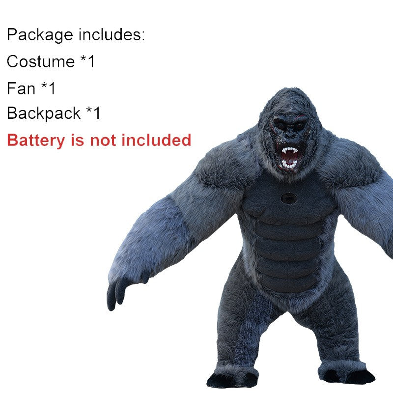 US stock Inflatable Polar Bear Costume Mascot for Advertising Christmas Halloween Adult Fursuit Panda Gorilla Carnival Suit