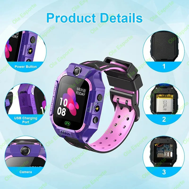 2025 New Kids Smart Watch Child HD Touch Screen 4G Sim Card Call Games Smartwatch Music Watch Boy Girl Gift Children Smartwatch