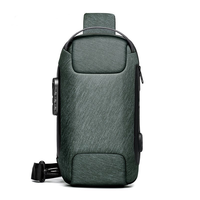 2023 Men's Chest Bag Waterproof Crossbody Bag Multifunction Anti-theft Travel Bags Shoulder Bag Male USB Charging Pouch for Man