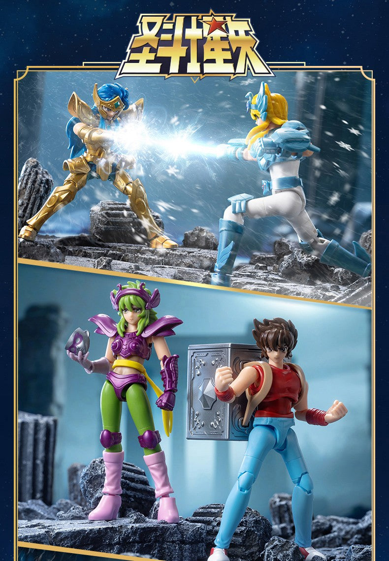 Blokees Gold Saint Action Figure Galaxy Version 02 Libra Dohko Sagittarius Saint Seiya Assembling Toys Children Birthday Gift