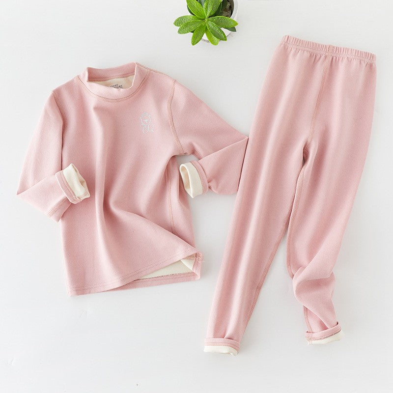 Kids Pajama Sets Autumn Winter Thermal Underwear Suit Girls Boys Cotton Outfits 3-14 Years Teens Clothes No Trace Warm Sleepwear