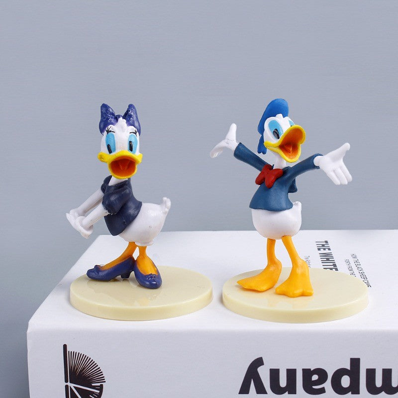 Hot Sales 6pcs/set Disney Mickey Mouse Action Figures Minnie Donald Duck PVC Cake Ornaments Collection Decoration Children Gifts