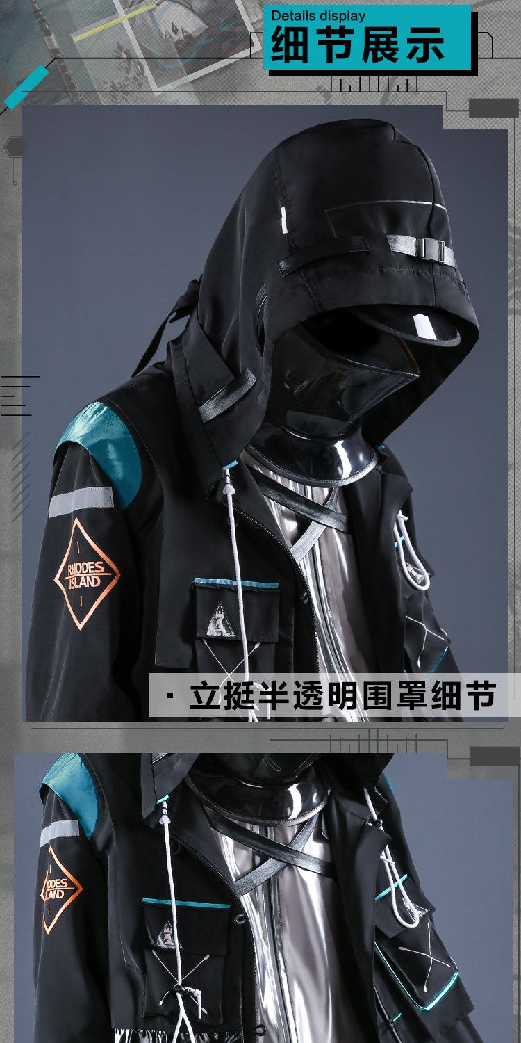 Arknights Doctor Rhodes Island Combat Uniform Cosplay Costume — Fashion Men Party Role Play Clothing
