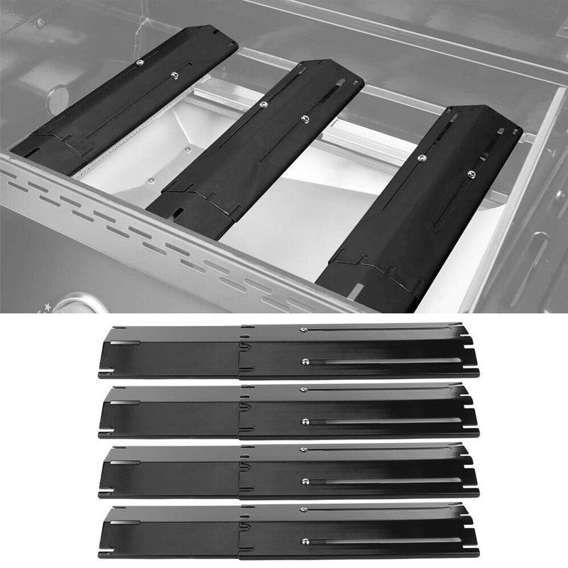 Universal Heat Plates Tent Shield Grill Parts Stainless Steel Adjustable Burner Cover Flame Tamer for Nexgrill Parts Charbroil