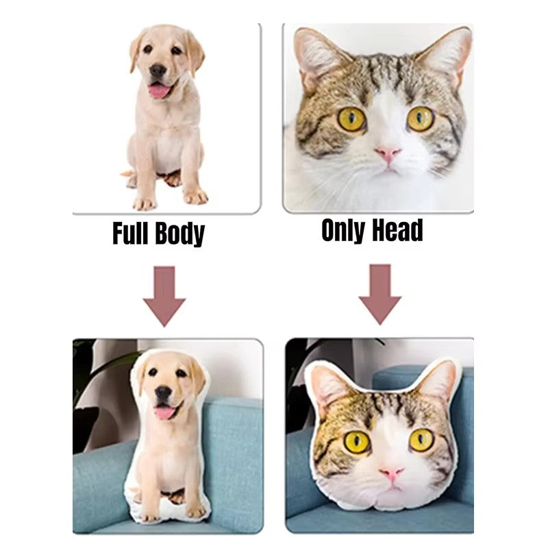 Winter New Photo Custom Pillow 3D-Printed Pet Dog Cat Cushion Cartoon Animal Pillow Sofa Bed Decors Unique Birthday Gifts