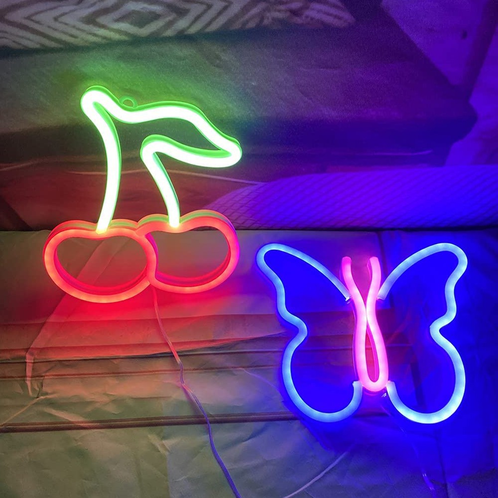 USB/Battery LED Neon Lights Sign for Wall Art Decor Heart Gaming Bar Bedroom Decoration Hanging Neon Sign Party Alien Night Lamp