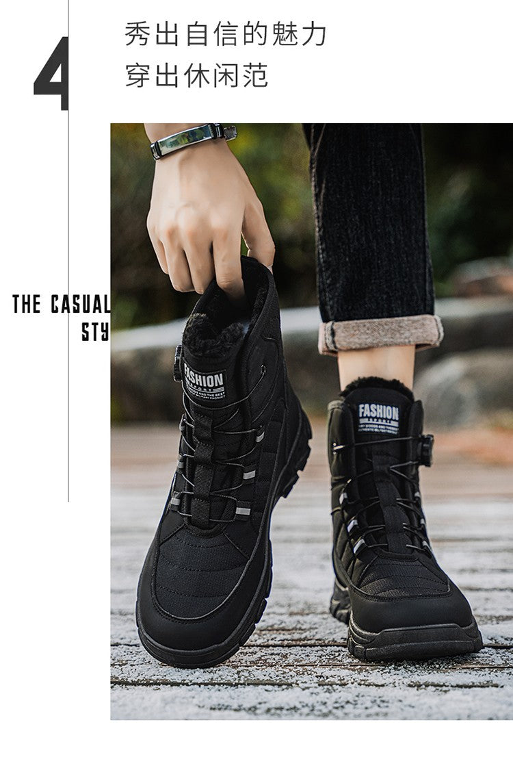 Men Top Quality Casual Snow Boots Waterproof Warm Winter Shoes Men Hiking Boots Outdoor Mountain Climbing Sneaker Man Trekking