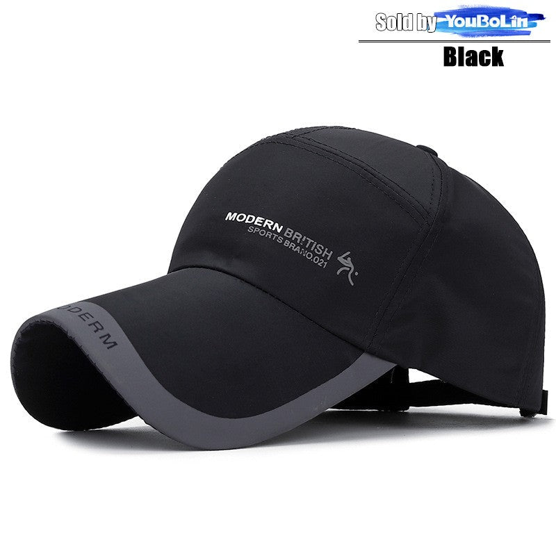 Summer Extended Brim Simple Thin Quick-Drying Adjustable Baseball Cap Fishing Hat Trucker Caps Dad Hats