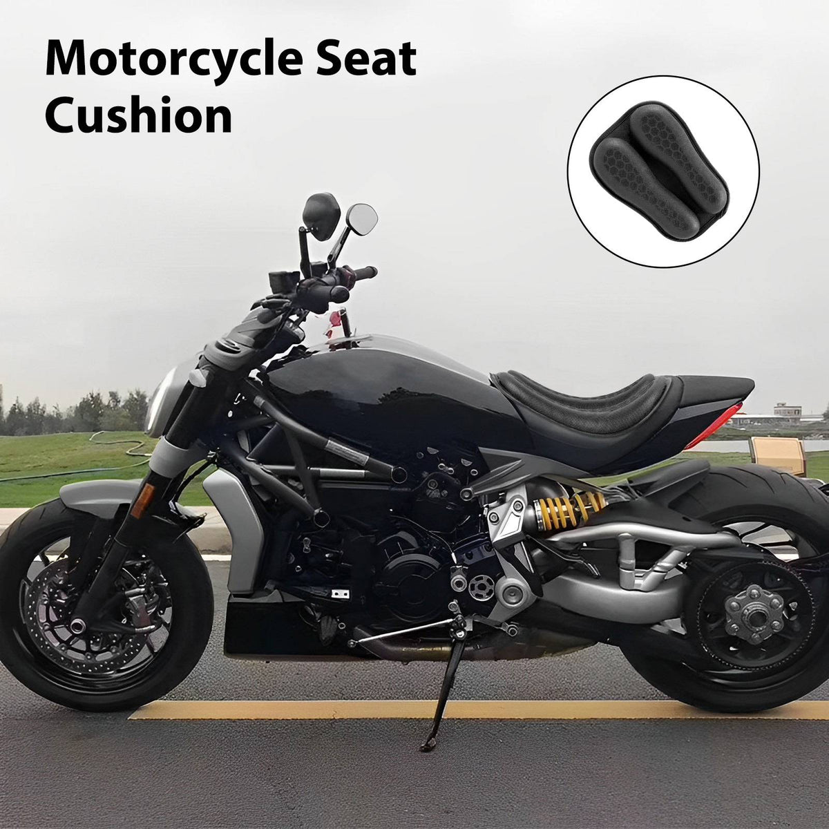 Motorcycle Seat Cushion Non-slip 3D Breathable Mesh Structure Soft and Comfortable Sun Protection Motorcycle Accessories