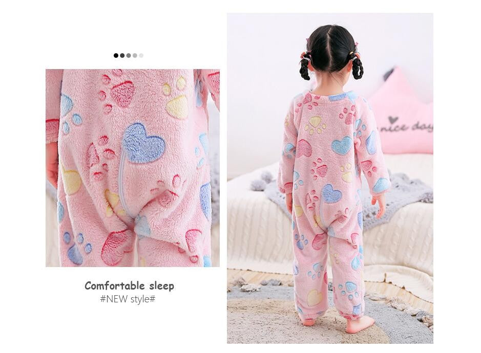 Baby Girls Warm Rompers Jumpsuit Clothes Autumn Infant Boys Overalls Kids Flannel Clothing One-Pieces Rompers 1-4 Years Old