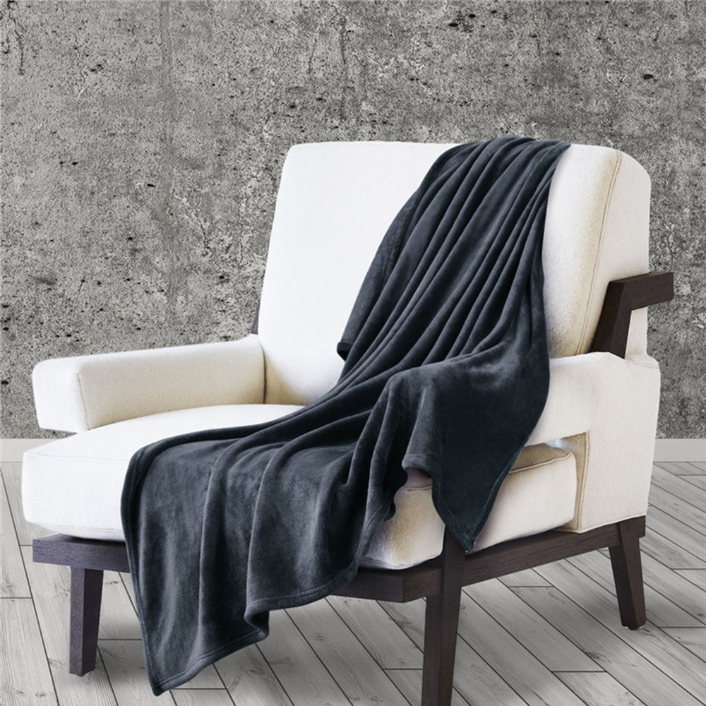 Spring Winter Winter Flannel Blanket Fluffy Warm Soft Sofa Cover Bedspread Solid Blue Black Coral Fleece Plush Blankets For Beds