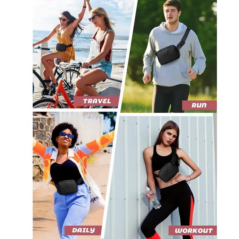 Men's chest bag, mobile phone bag, small shoulder bag, suitable for outdoor exercise, running