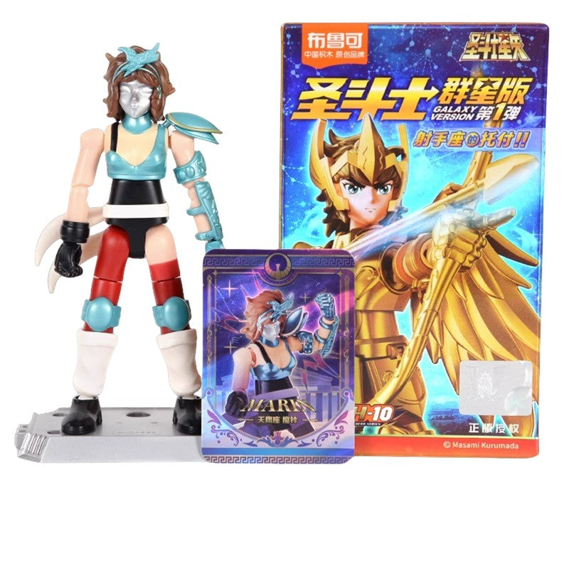 Blokees Gold Saint Action Figure Galaxy Version 02 Libra Dohko Sagittarius Saint Seiya Assembling Toys Children Birthday Gift