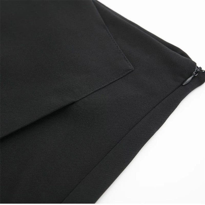 MUJER 2025 Asymmetric Skort For Women Black High Waist Mini Skirt Shorts Women Casual Bermuda Shorts Woman Summer Skirt Shorts