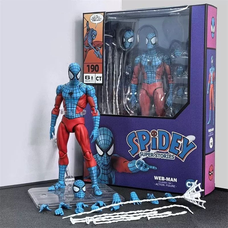 Ct Toys Spiderman Mafex 185 Classic Costume Anime Figure Ver Miles Morales 2099 Spider-man Action Figure Figurine Toys Kids Gift