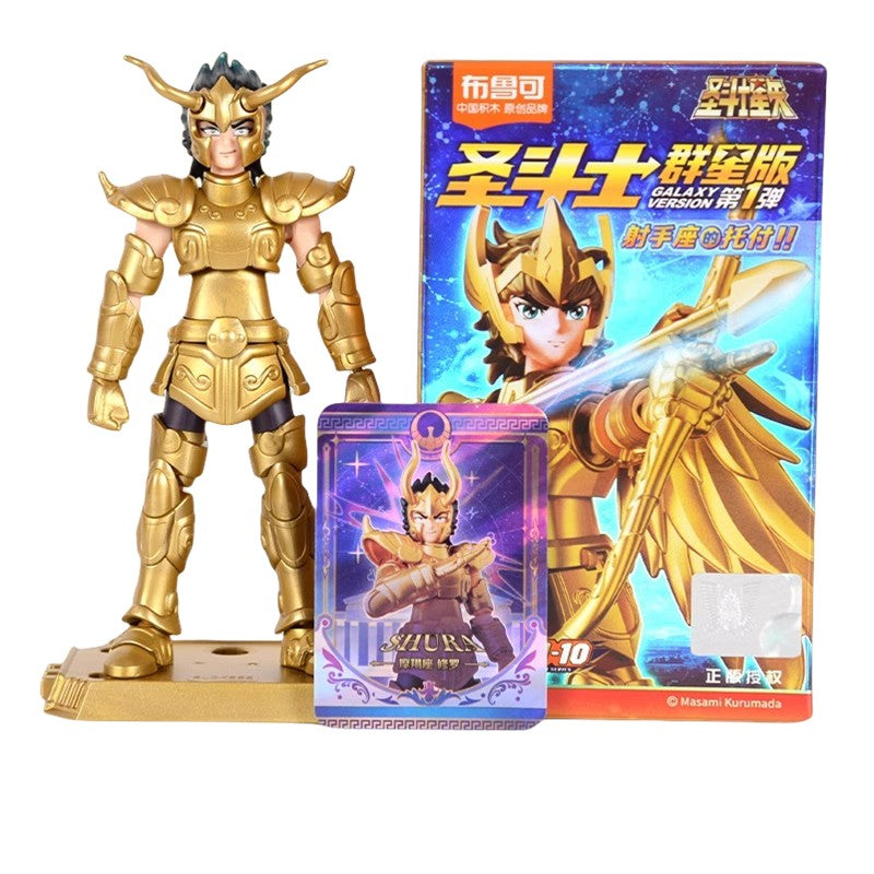 Blokees Gold Saint Action Figure Galaxy Version 02 Libra Dohko Sagittarius Saint Seiya Assembling Toys Children Birthday Gift