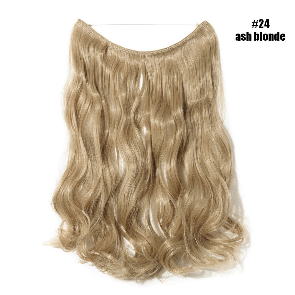 BENEHAIR Synthetic Invisible Wire No Clips In Hair Extensions Secret Fish Line Hairpieces Hair Extensions Fake Hair For Women