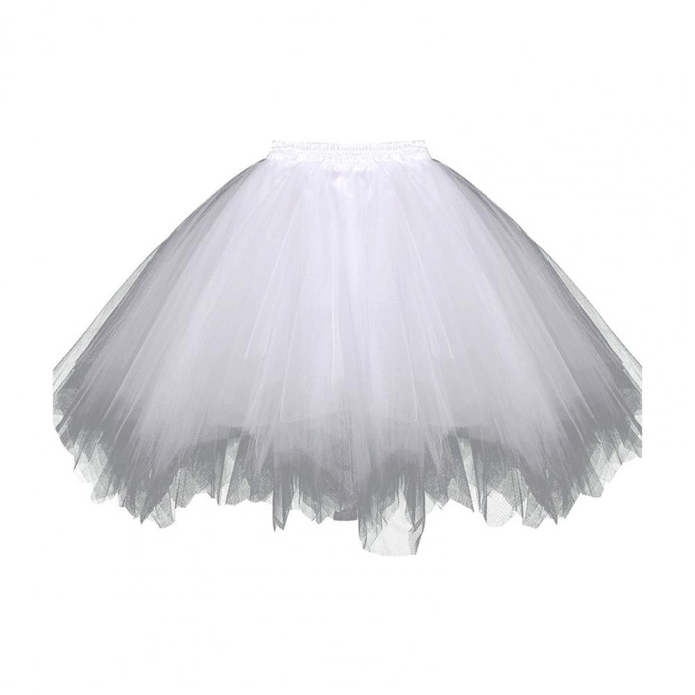 Women's Tulle Skirt 1950s Vintage Skirts Adult Ballet Crinoline Tulle Skirt Fluffy Princess Petticoat Underskirt Dancing Dress