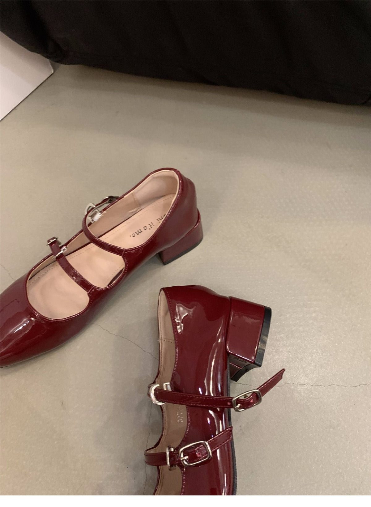 Mary Jane Shoes for Women Retro Medium Heel Women's Single Shoes Fashion Gloss Soft Comfort Ballet Shoes Zapatos De Mujer